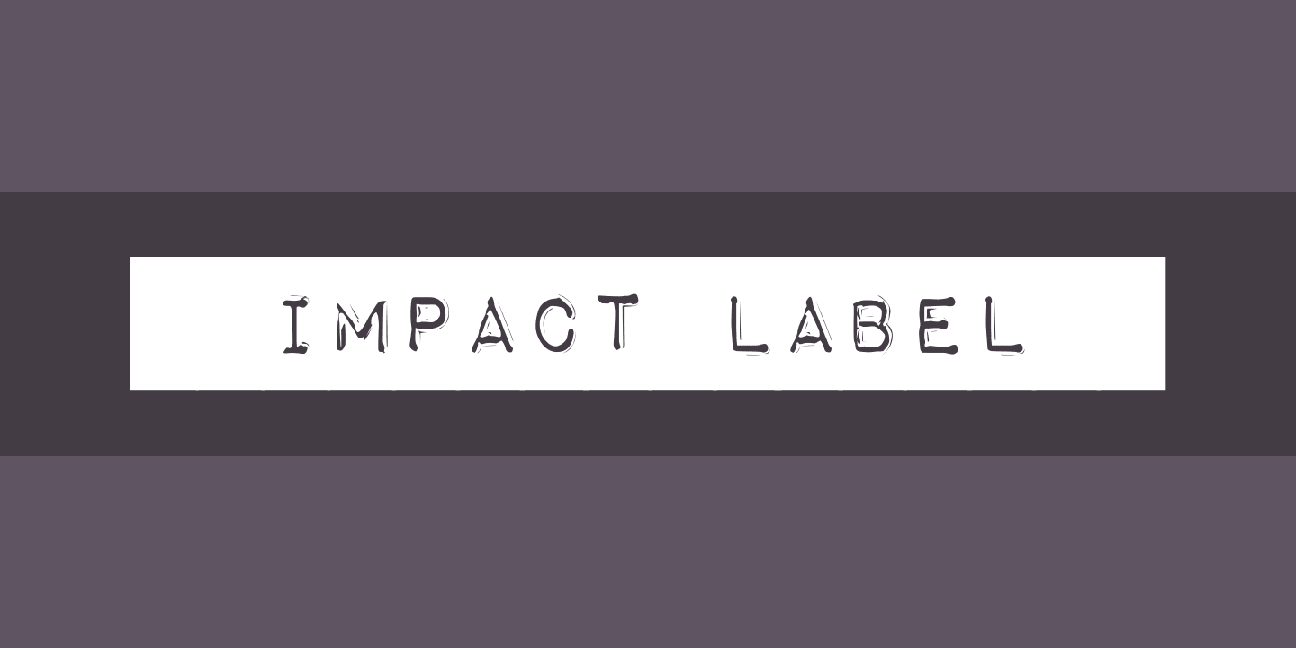 Beispiel einer Impact Label-Schriftart